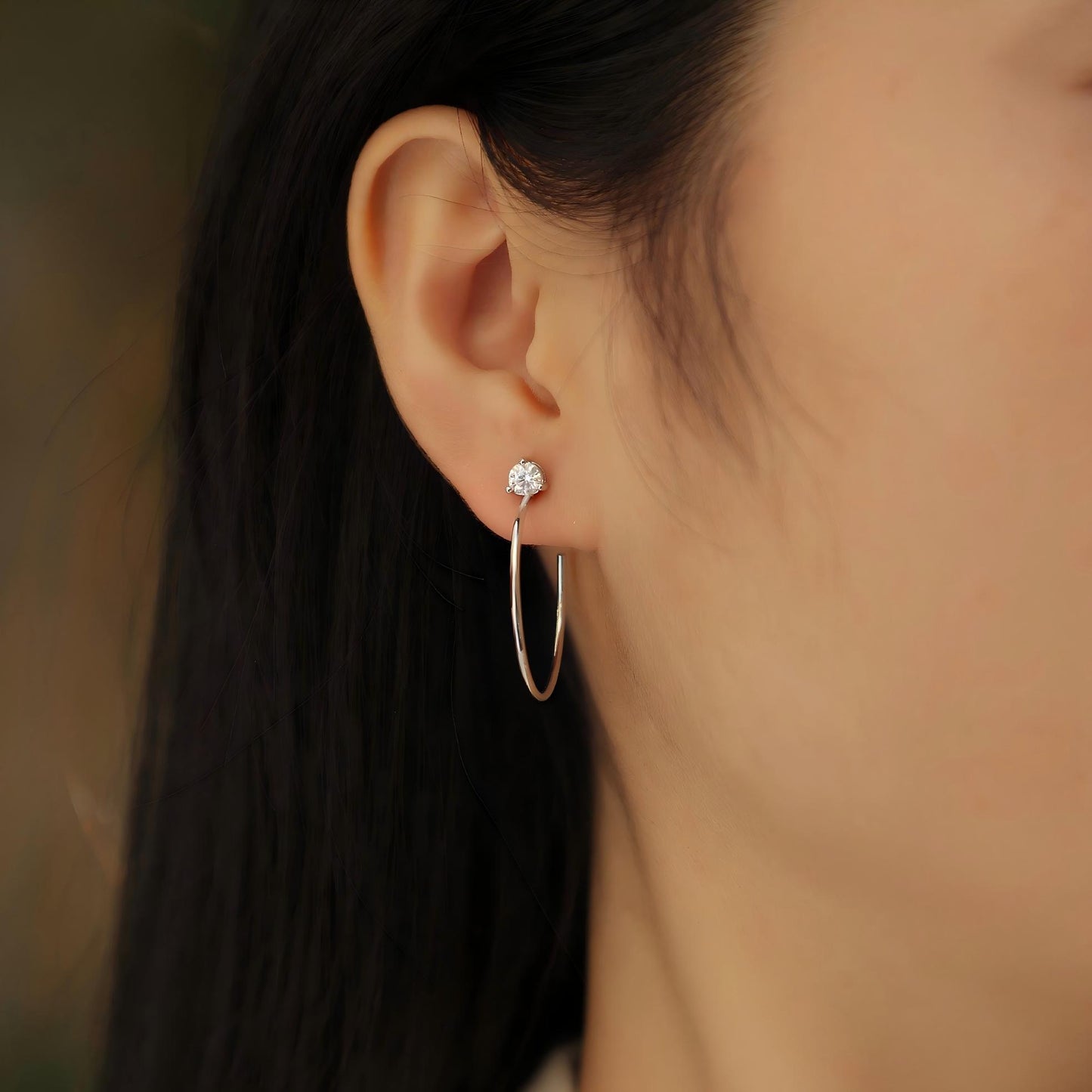 Moissanite Stud Earrings – Enchanting Afternoon Sparkle