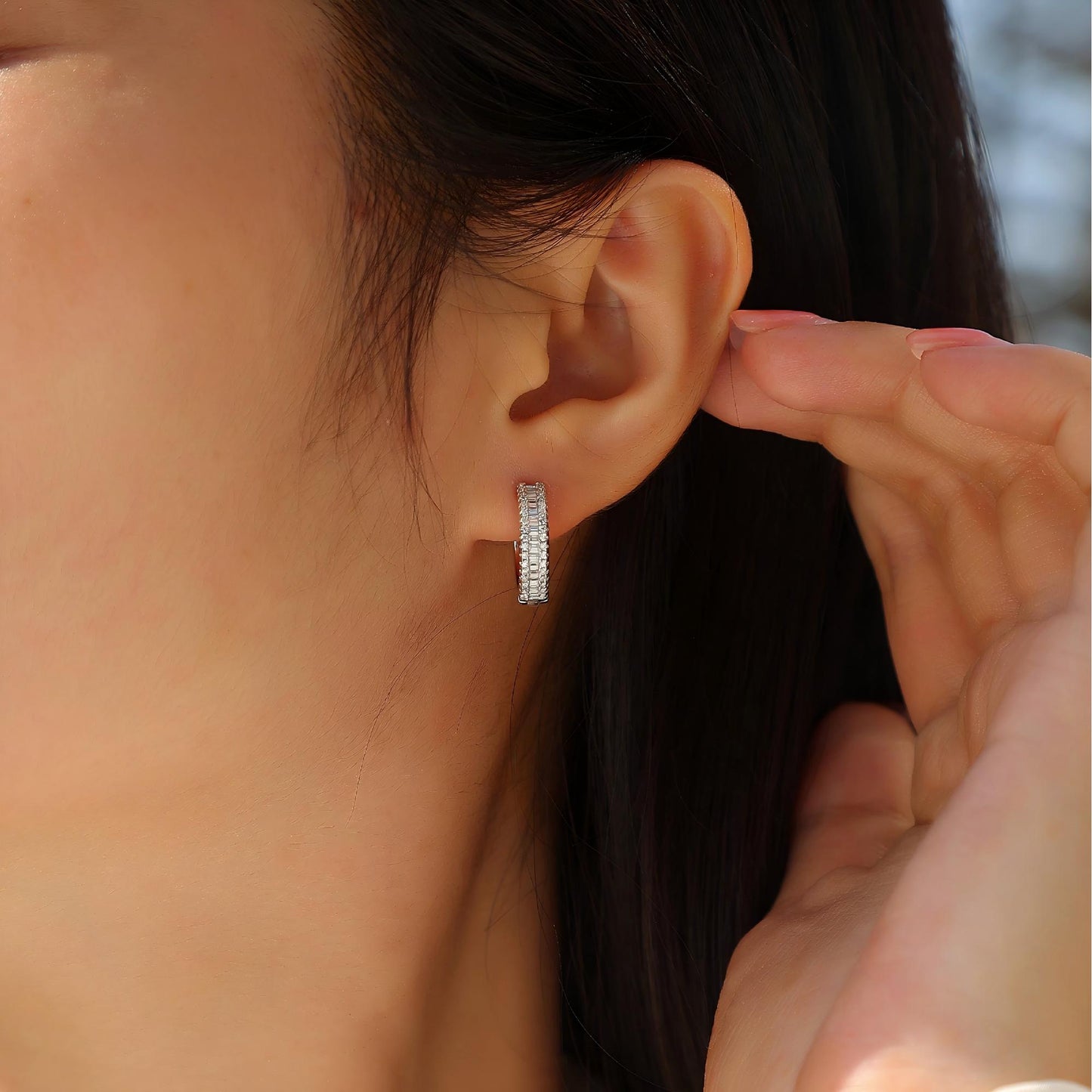 Moissanite Stud Earrings – Dazzling Precision Cut Sparkle