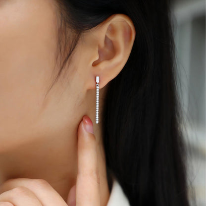 Dazzling Moissanite Drop Earrings – Lively & Elegant