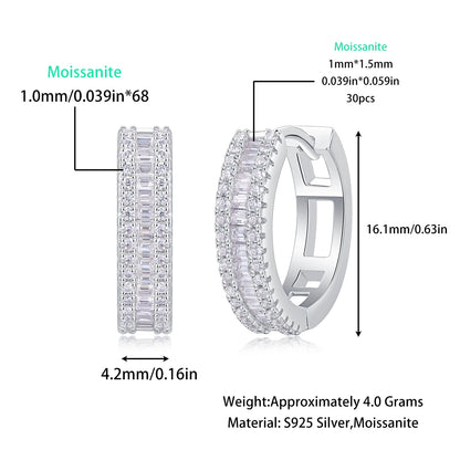 Moissanite Stud Earrings – Dazzling Precision Cut Sparkle