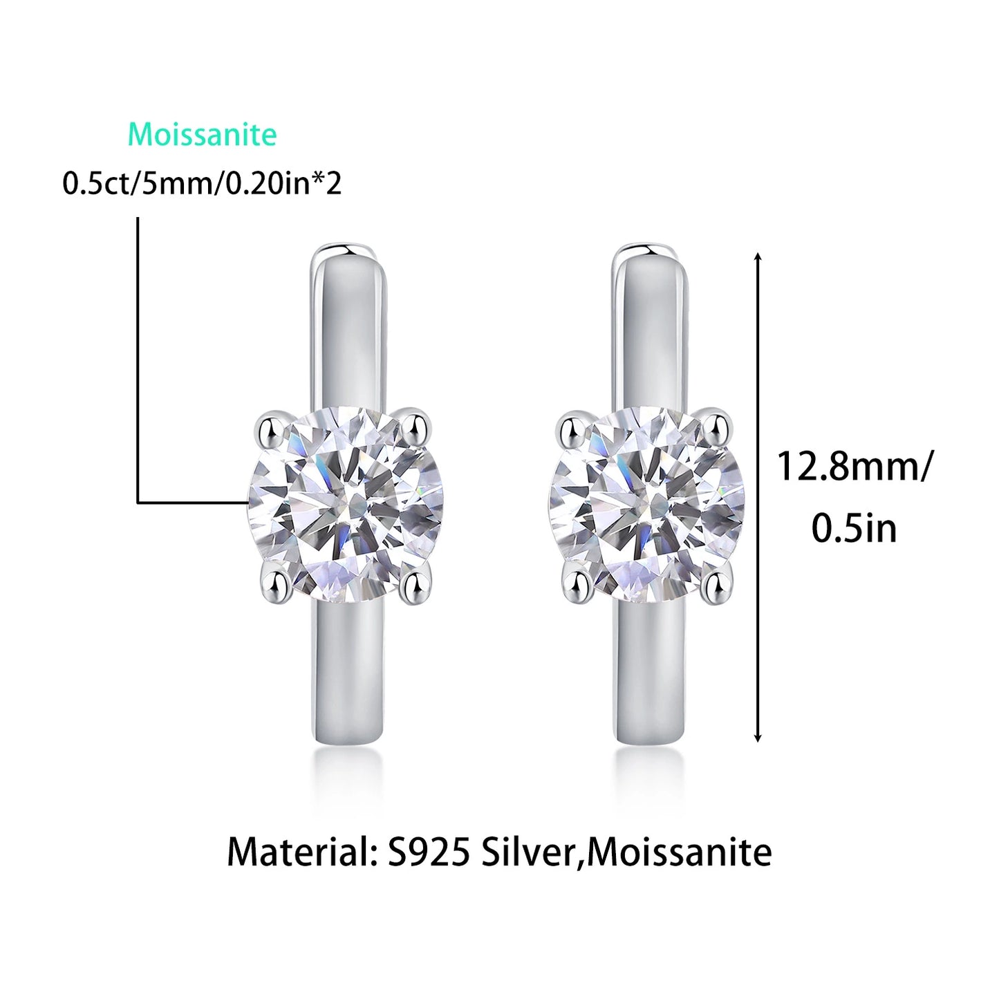 Moissanite Stud Earrings – Elegant Brilliance for Everyday
