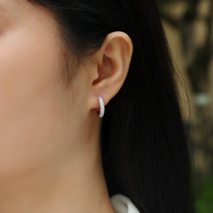 Corner Star Moissanite Stud Earrings – Dazzling & Elegant