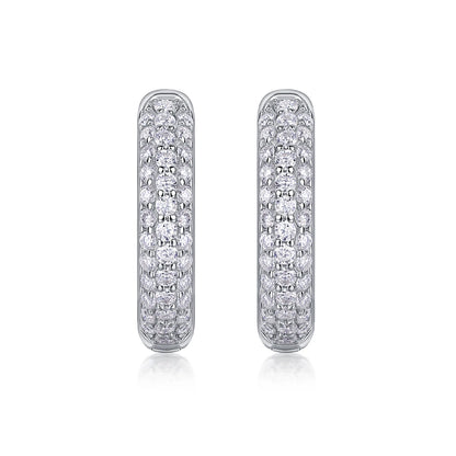 Corner Star Moissanite Stud Earrings – Dazzling & Elegant