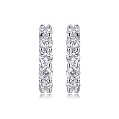 Dawn Moissanite Stud Earrings – Sparkling Starry Elegance