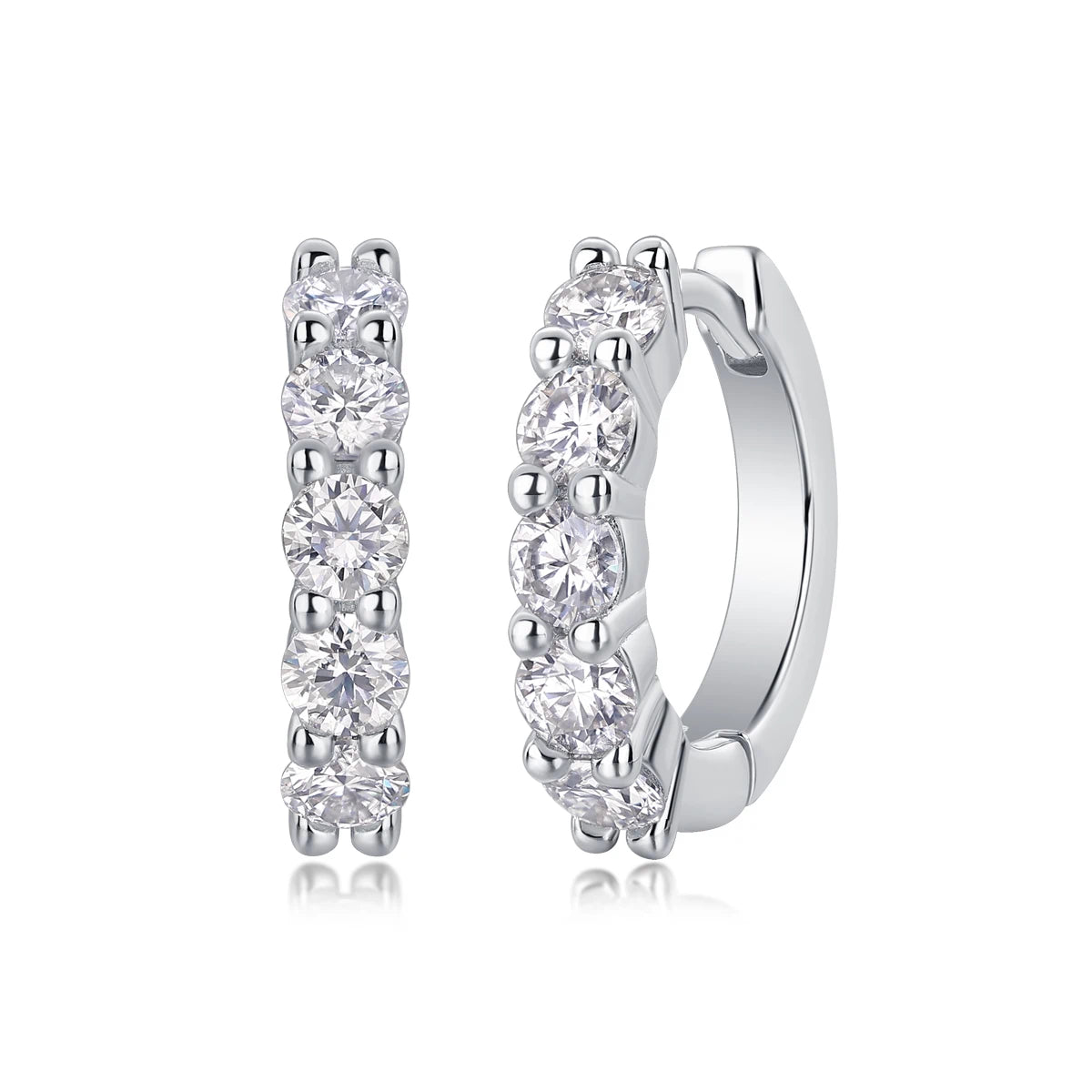 Dawn Moissanite Stud Earrings – Sparkling Starry Elegance
