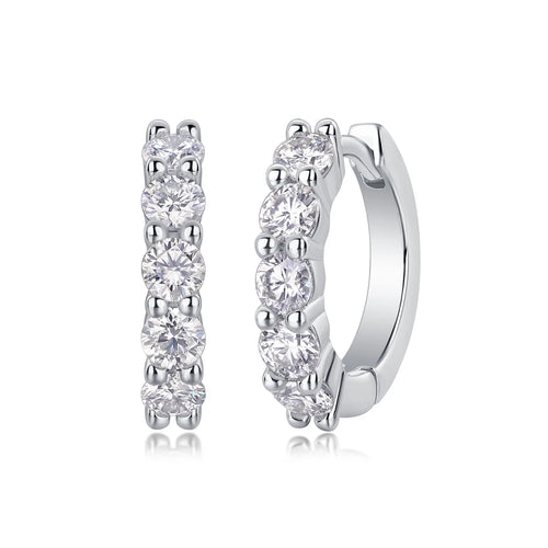 Dawn Moissanite Stud Earrings – Sparkling Starry Elegance