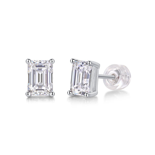 Moissanite Stud Earrings – Classic 4-Prong Sparkle
