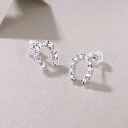 Moissanite Happiness Stud Earrings – Elegant Everyday Sparkle