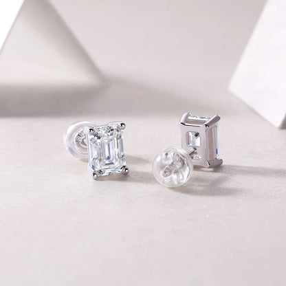 Moissanite Stud Earrings – Classic 4-Prong Sparkle