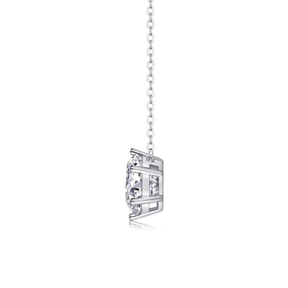 Afternoon Rose Moissanite Pendant – Sparkling Elegant Necklace