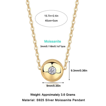 Moissanite Pendant Necklace – Luck in Motion