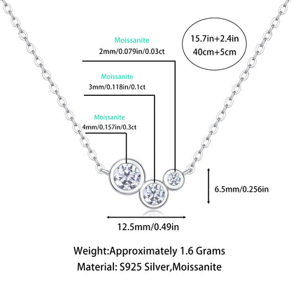 White Dew Moissanite Pendant – Elegant Minimalist Necklace
