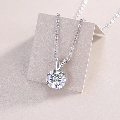 Sparkling V Moissanite Necklace – Elegant & Modern