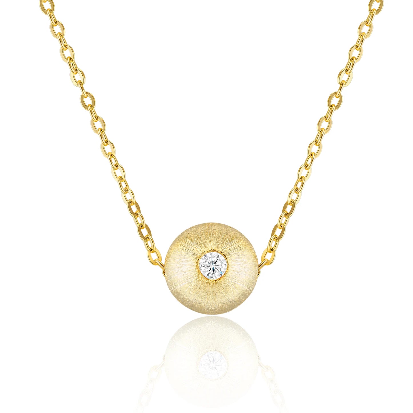 Moissanite Pendant Necklace – Luck in Motion