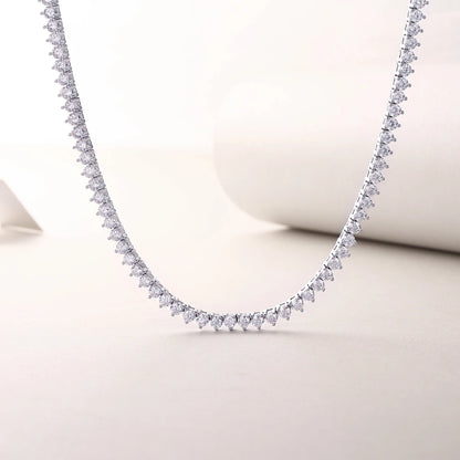 Solitaire Moissanite Necklace – Dazzling 3-Prong Sparkle
