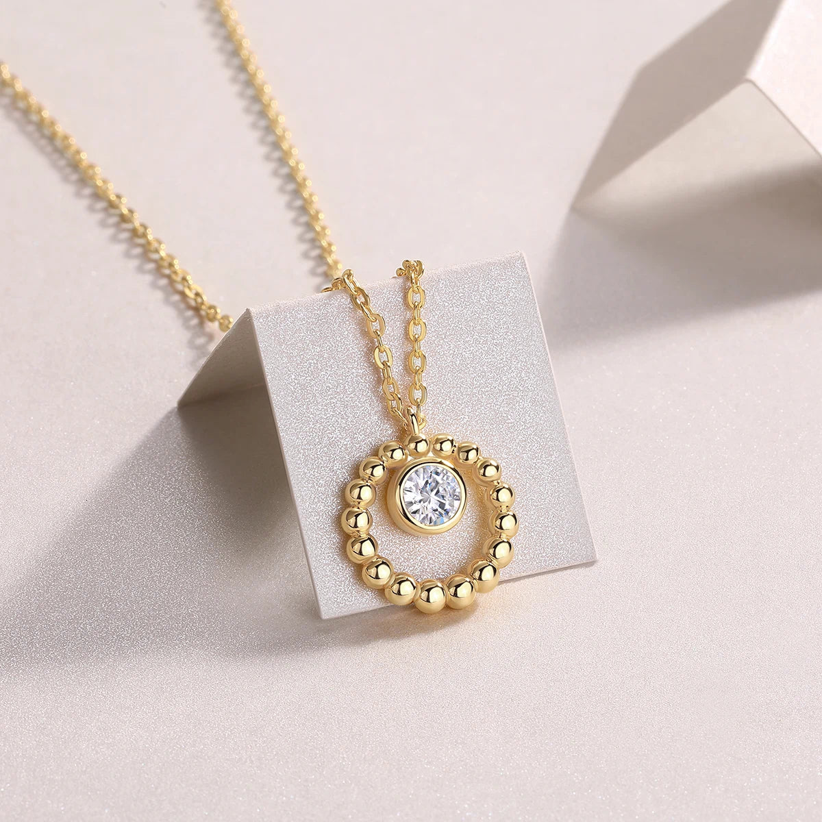 Luminous Moon Moissanite Pendant – Timeless Elegance