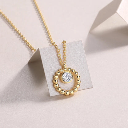 Luminous Moon Moissanite Pendant – Timeless Elegance