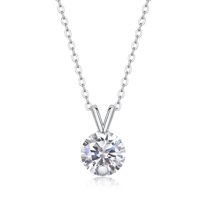 Sparkling V Moissanite Necklace – Elegant & Modern