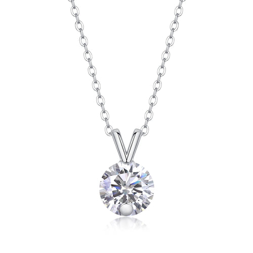 Sparkling V Moissanite Necklace – Elegant & Modern