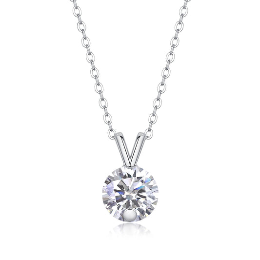 Sparkling V Moissanite Necklace – Elegant & Modern