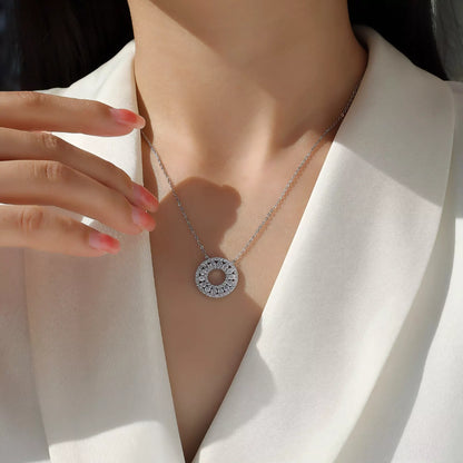 Double Circle Moissanite Pendant – Elegant & Timeless Jewelry