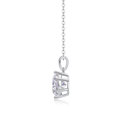 Dancing Breeze Moissanite Pendant – Classic Six-Prong Sparkle