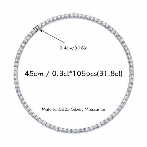 Moissanite Necklace "Endless Galaxy" – Elegant Sparkling Jewelry 0.3ct