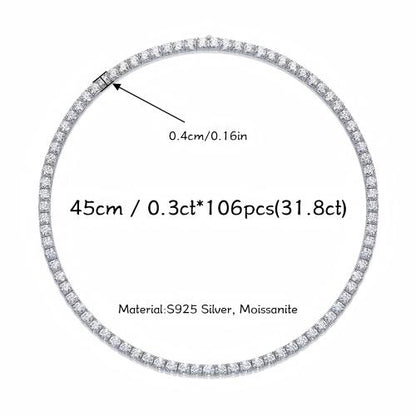 Moissanite Necklace "Endless Galaxy" – Elegant Sparkling Jewelry 0.3ct