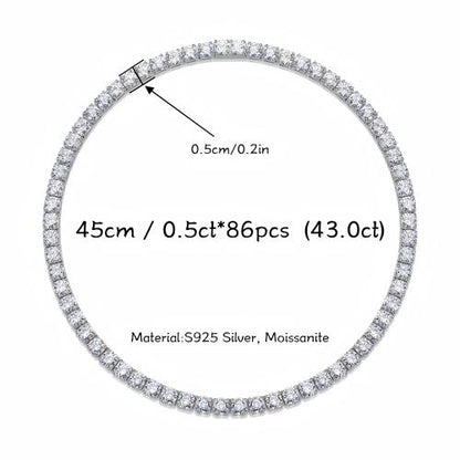 Moissanite Necklace "Endless Galaxy" – Elegant Sparkling Jewelry 0.5ct