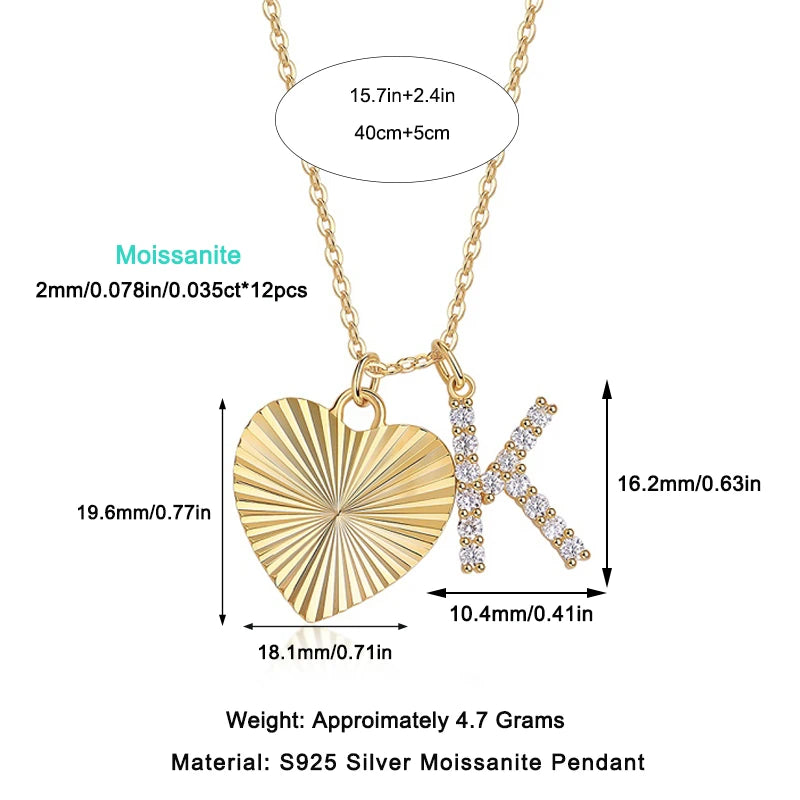 Whispering Heart Moissanite Pendant – Elegant Love Necklace