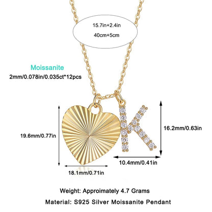 Whispering Heart Moissanite Pendant – Elegant Love Necklace