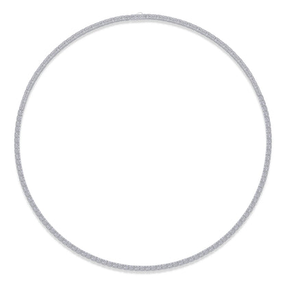 Winter Lake Moissanite Necklace – Elegant Sparkling Square Pendant