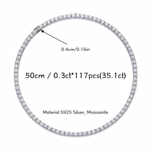 Moissanite Necklace "Endless Galaxy" – Elegant Sparkling Jewelry 0.3ct