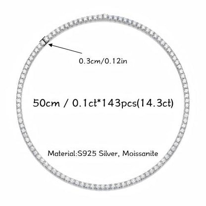 Moissanite Necklace "Endless Galaxy" – Elegant Sparkling Jewelry 0.1ct