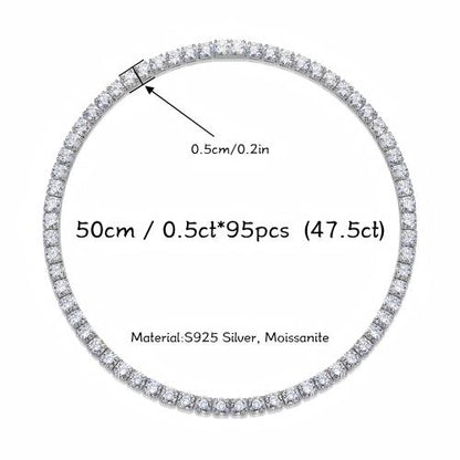Moissanite Necklace "Endless Galaxy" – Elegant Sparkling Jewelry 0.5ct