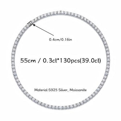 Moissanite Necklace "Endless Galaxy" – Elegant Sparkling Jewelry 0.3ct