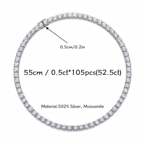 Moissanite Necklace "Endless Galaxy" – Elegant Sparkling Jewelry 0.5ct