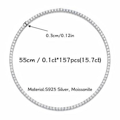 Moissanite Necklace "Endless Galaxy" – Elegant Sparkling Jewelry 0.1ct