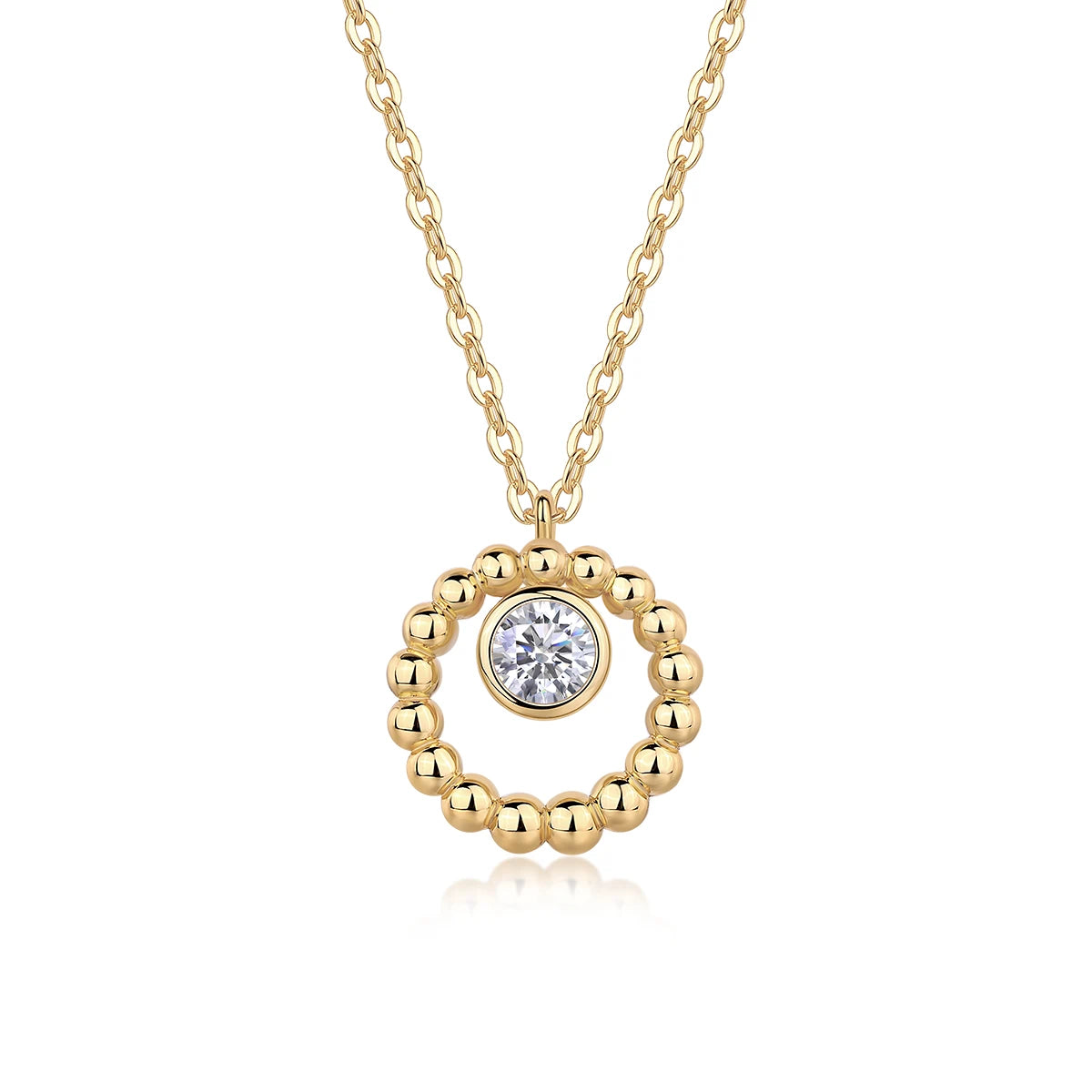 Luminous Moon Moissanite Pendant – Timeless Elegance
