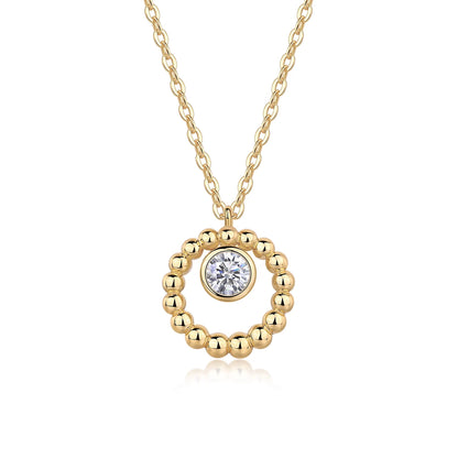 Luminous Moon Moissanite Pendant – Timeless Elegance