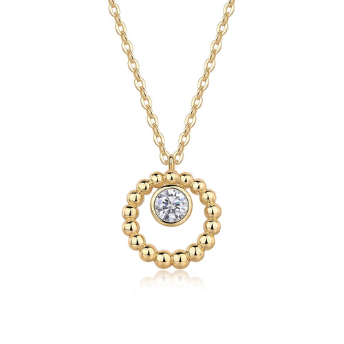 Luminous Moon Moissanite Pendant – Timeless Elegance