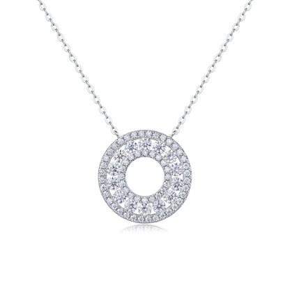 Double Circle Moissanite Pendant – Elegant & Timeless Jewelry