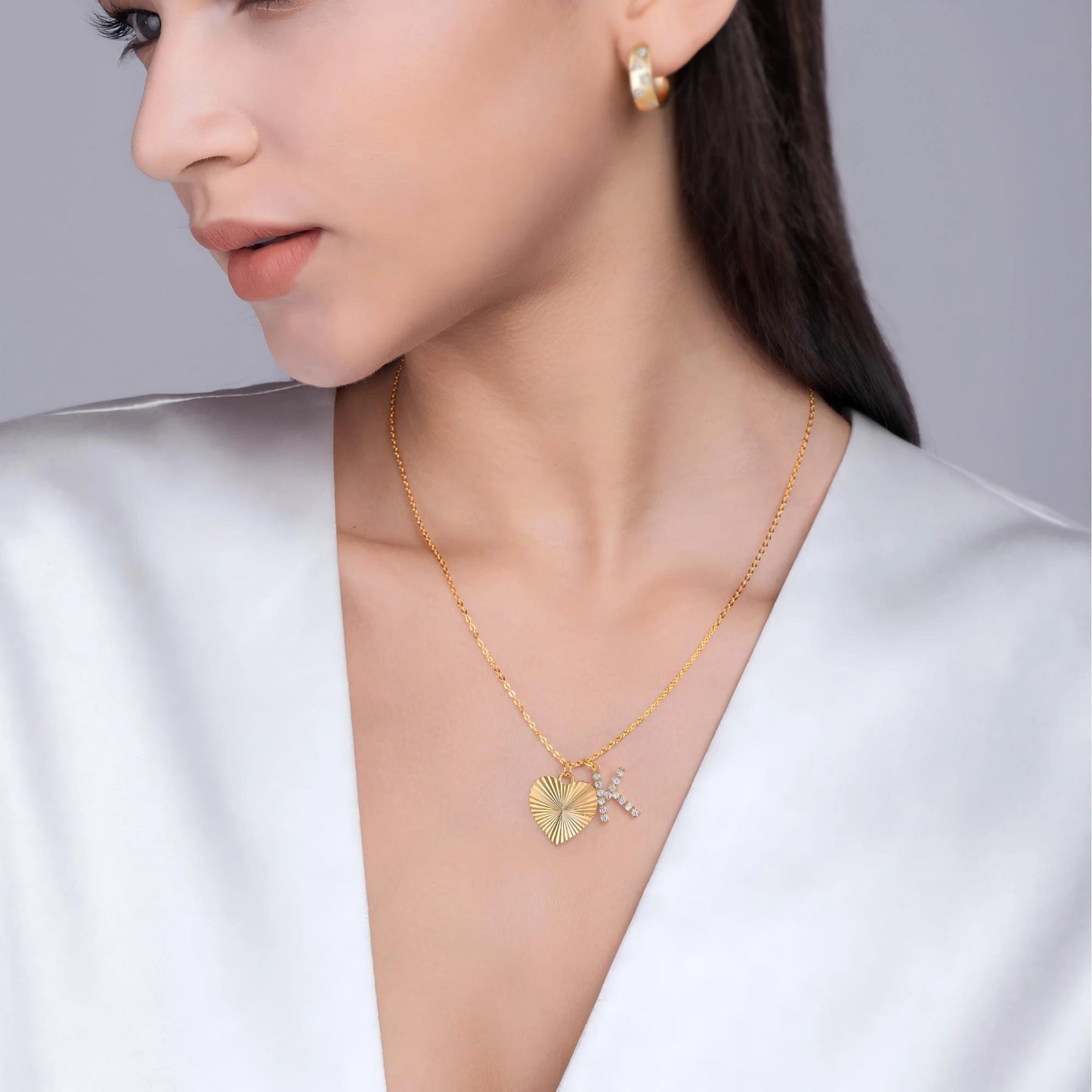 Whispering Heart Moissanite Pendant – Elegant Love Necklace