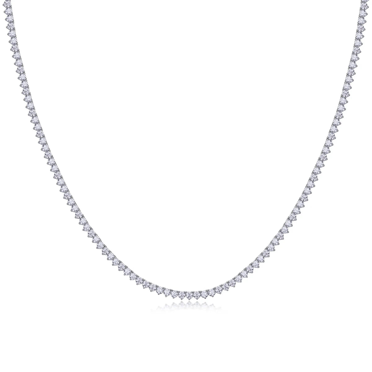 Solitaire Moissanite Necklace – Dazzling 3-Prong Sparkle