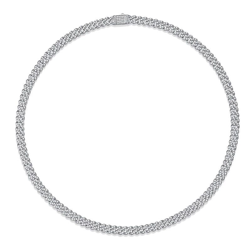 Moissanite Life Covenant Necklace – Minimalist Luxury Cuban Chain