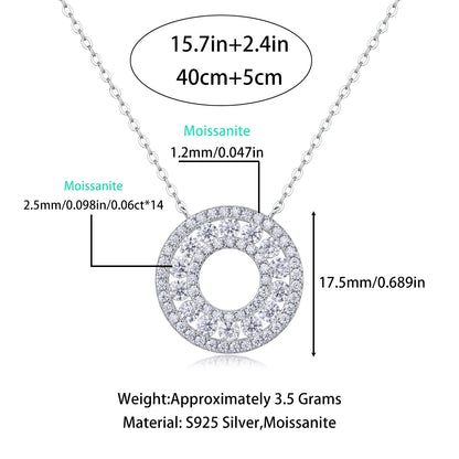 Double Circle Moissanite Pendant – Elegant & Timeless Jewelry