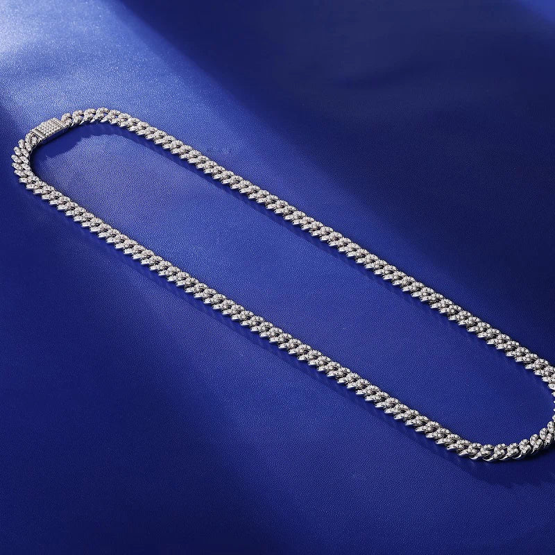 Moissanite Life Covenant Necklace – Minimalist Luxury Cuban Chain