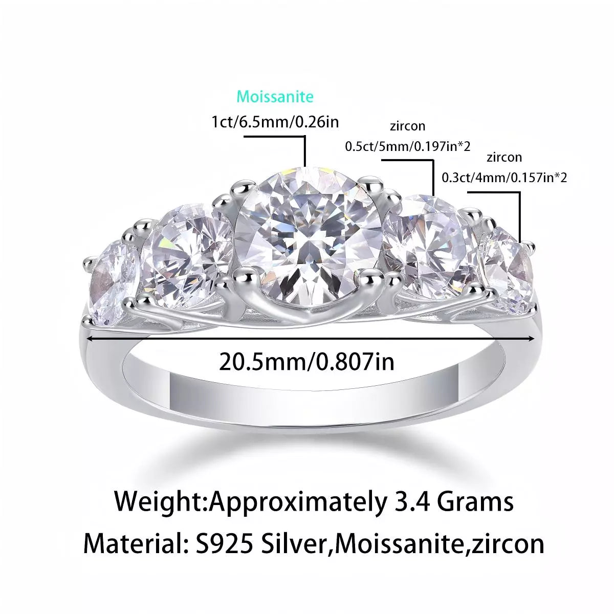 Strong Affection Moissanite Ring – A Sparkle that Speaks of Eternal Love