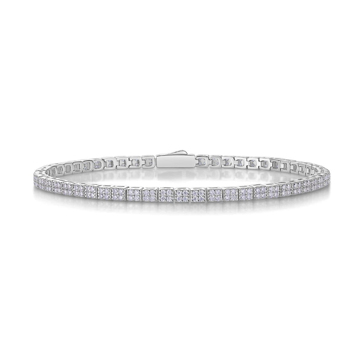 Moissanite Piano Keys Bracelet – Sparkling Square-Cut Elegance