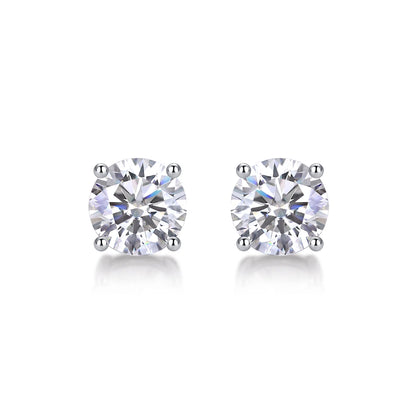 Pure Love Moissanite Stud Earrings – Dazzling Everyday Sparkle, Perfect for Romantic Moments